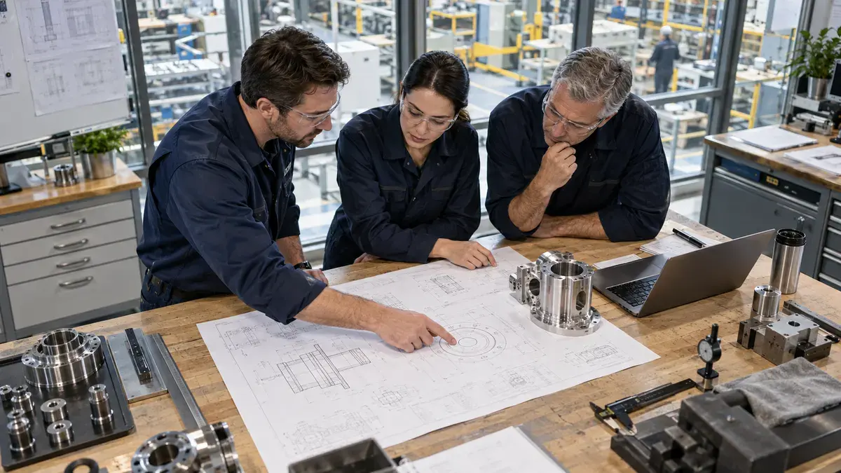 Manufacturing leaders planning an audit program around process drawings and a sample component
